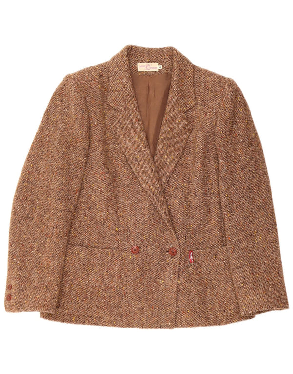Giacca blazer doppiopetto da donna Carrera IT 44 Marrone medio screziato