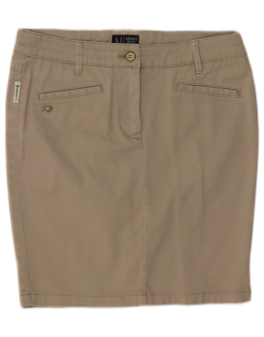 Gonna tubino da donna ARMANI EU 40 media W30 cotone beige