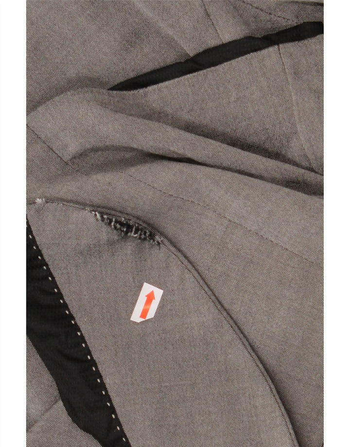 RIVER ISLAND Mens 1 Button Blazer Jacket UK 42 XL Grey Wool Vintage River Island and Second-Hand River Island from Messina Hembry 