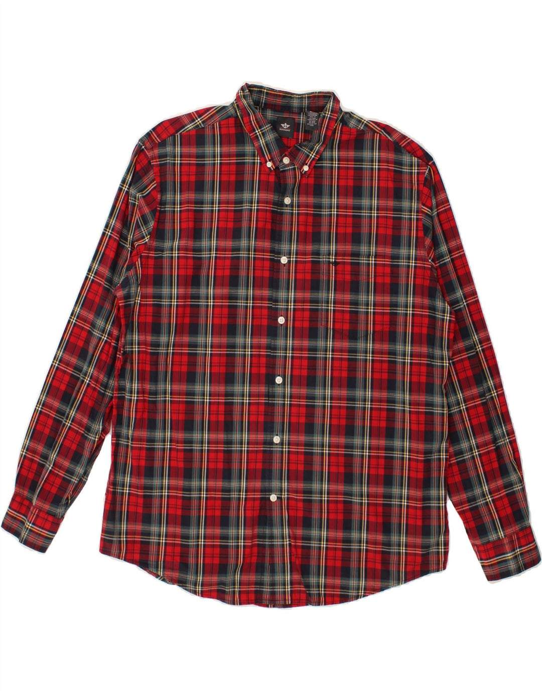 DOCKERS Mens Shirt XL Red Check Cotton Vintage Dockers and Second-Hand Dockers from Messina Hembry 