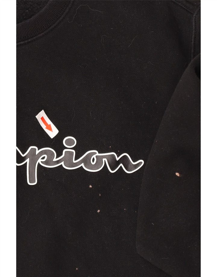 Felpa grafica da uomo Champion Jumper XS in cotone nero