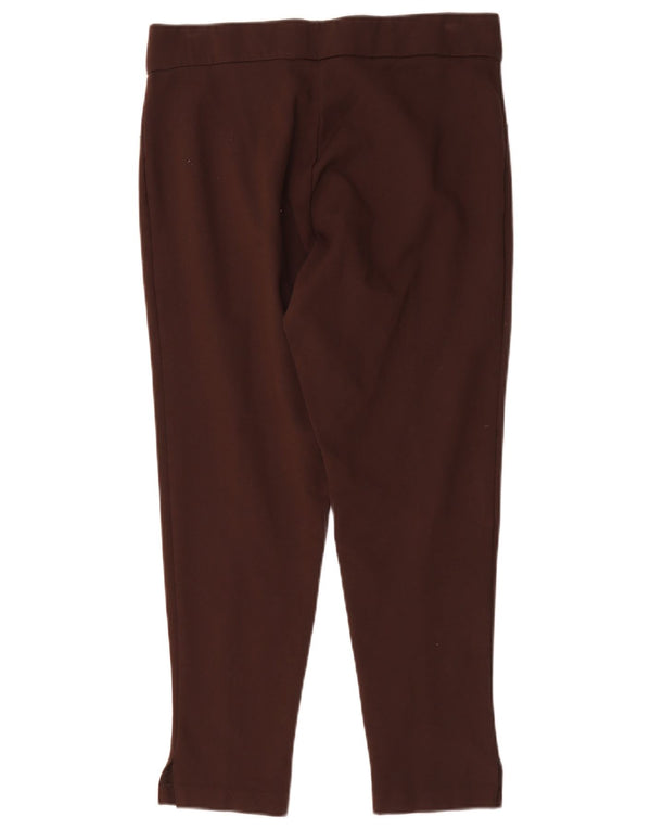 Pantaloni casual slim da donna Michael Kors grandi W32 L26 viscosa marrone