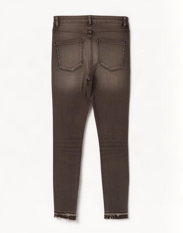 Jeans skinny a vita alta da donna Zara EU 36 XS W26 L27 Grigio