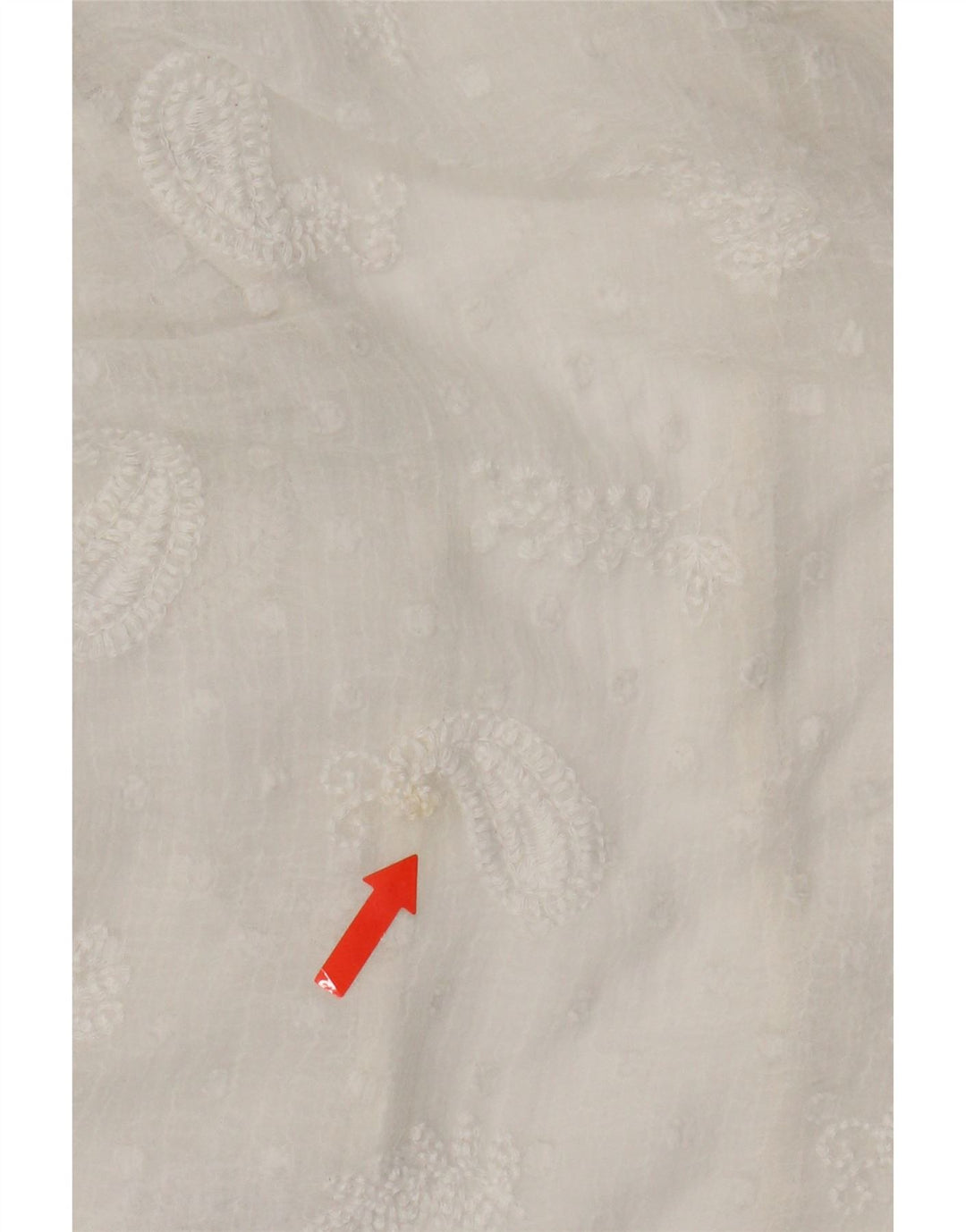 Abito maxi trasparente da donna Zara UK 8 piccolo poliestere bianco con motivo cachemire