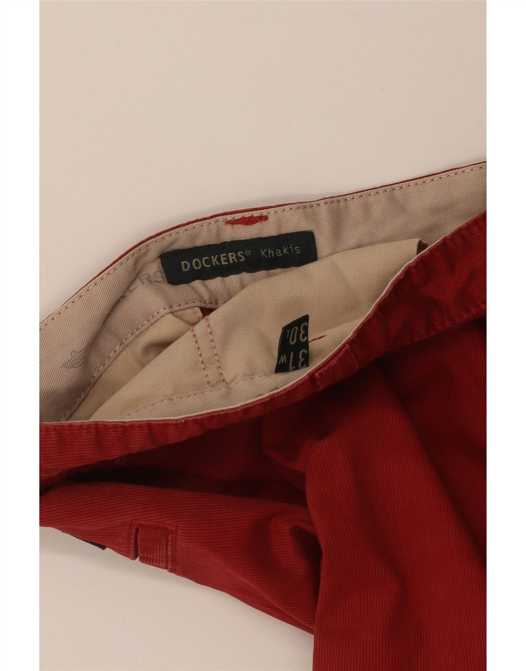 Pantaloni dritti da uomo in velluto a coste Dockers W31 L30 Rossi
