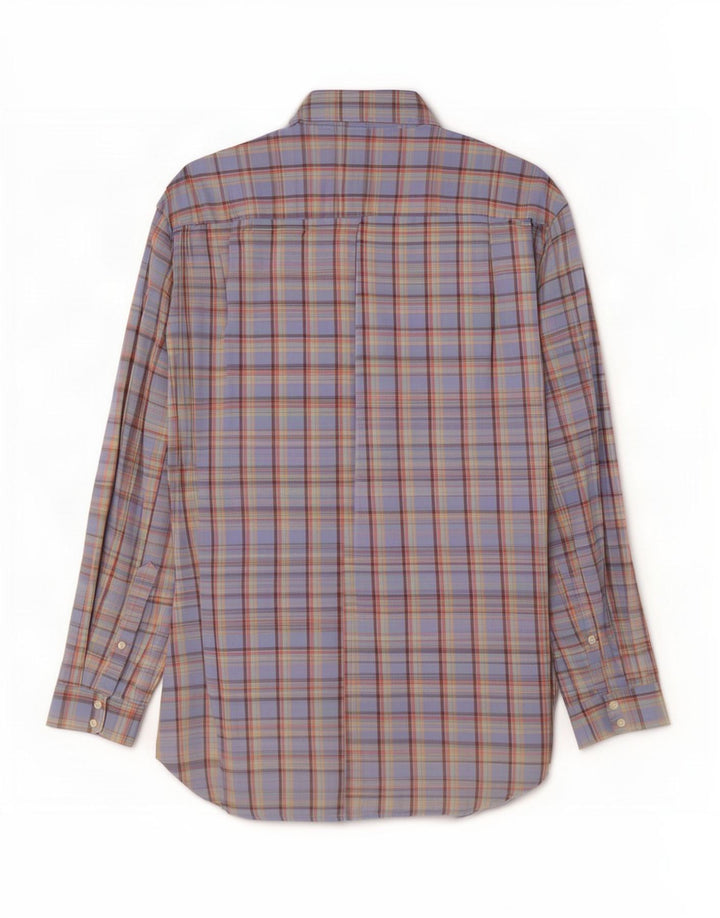 Camicia da uomo Lacoste taglia 42 grande cotone a quadri blu