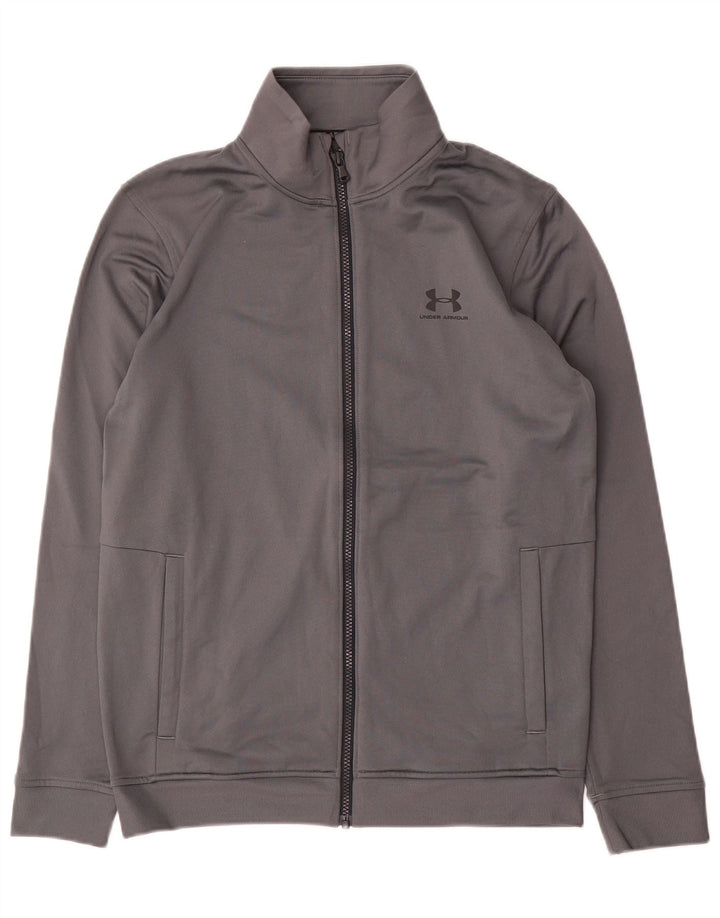 Giacca da ginnastica da uomo Under Armour piccola in poliestere grigio