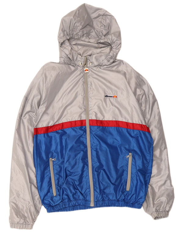 Giacca da ginnastica da uomo con cappuccio Ellesse IT 50 Medium Silver Colourblock