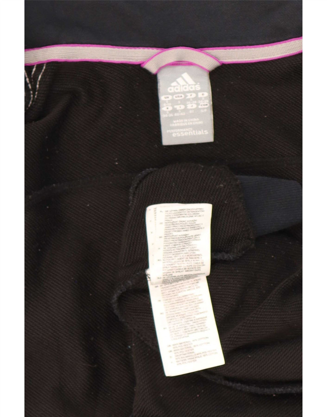 Giacca da ginnastica da donna Adidas UK 8/10 piccola in cotone nero