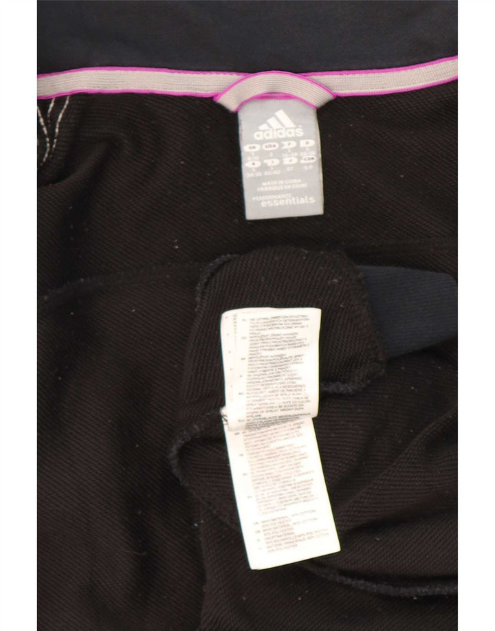 Giacca da ginnastica da donna Adidas UK 8/10 piccola in cotone nero