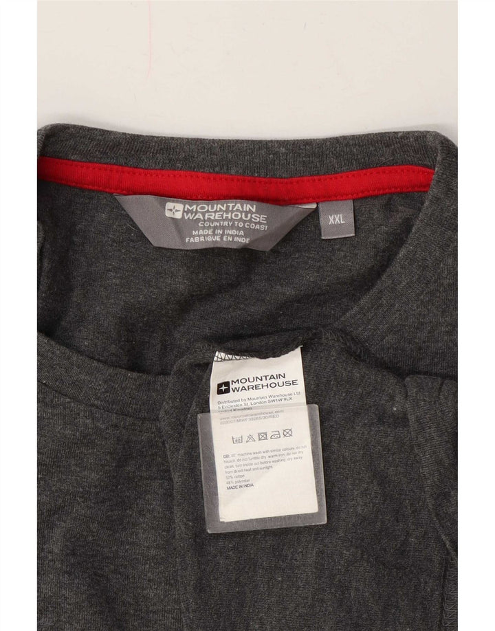 Top a maniche lunghe da uomo Mountain Warehouse 2XL in cotone grigio