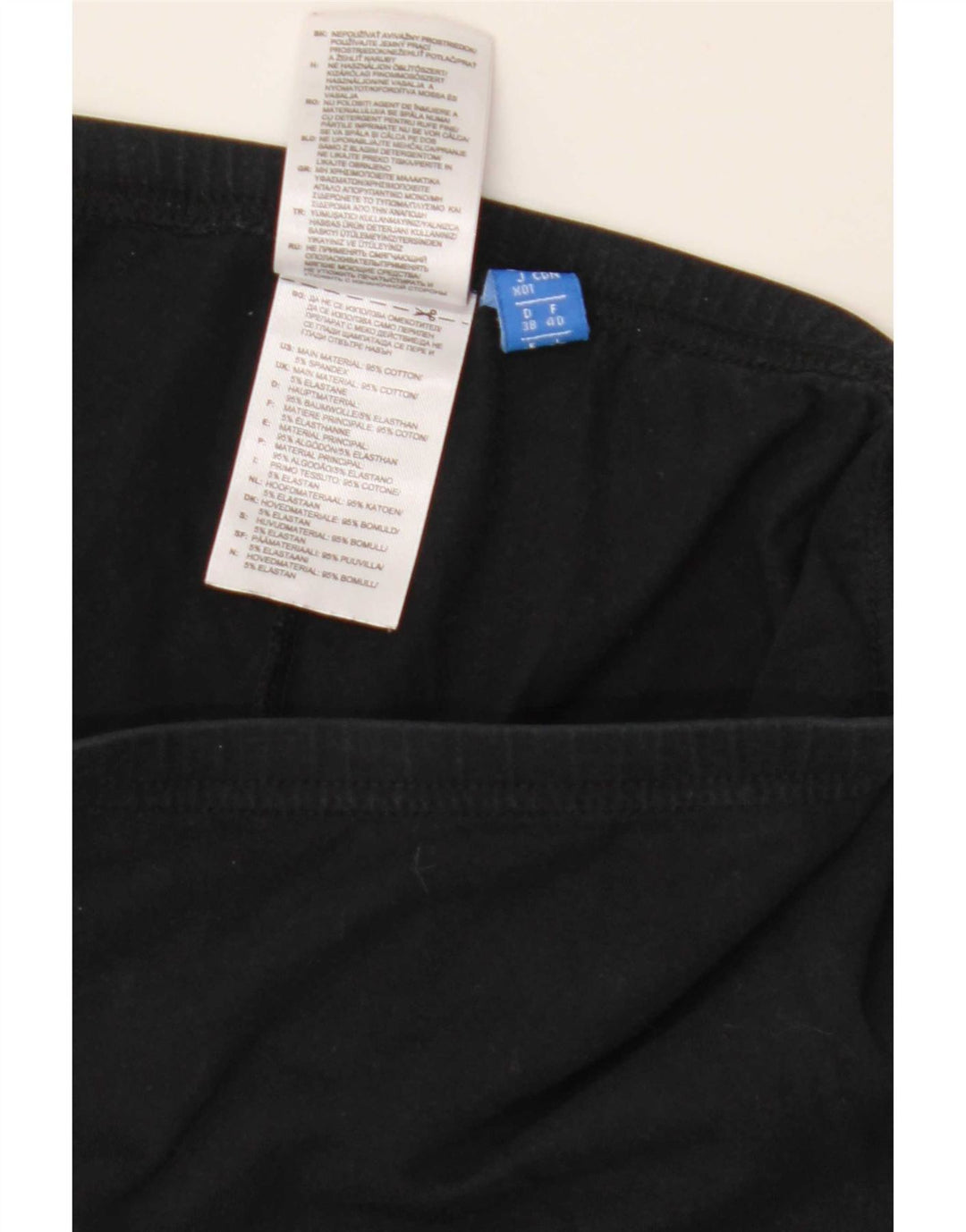 Leggings grafici da donna Adidas UK 12 cotone medio nero