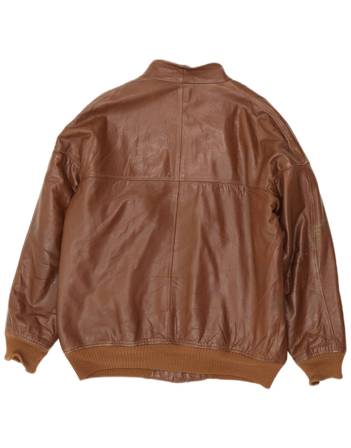 Giubbotto bomber in pelle da uomo Maren IT 54 2XL Pelle marrone