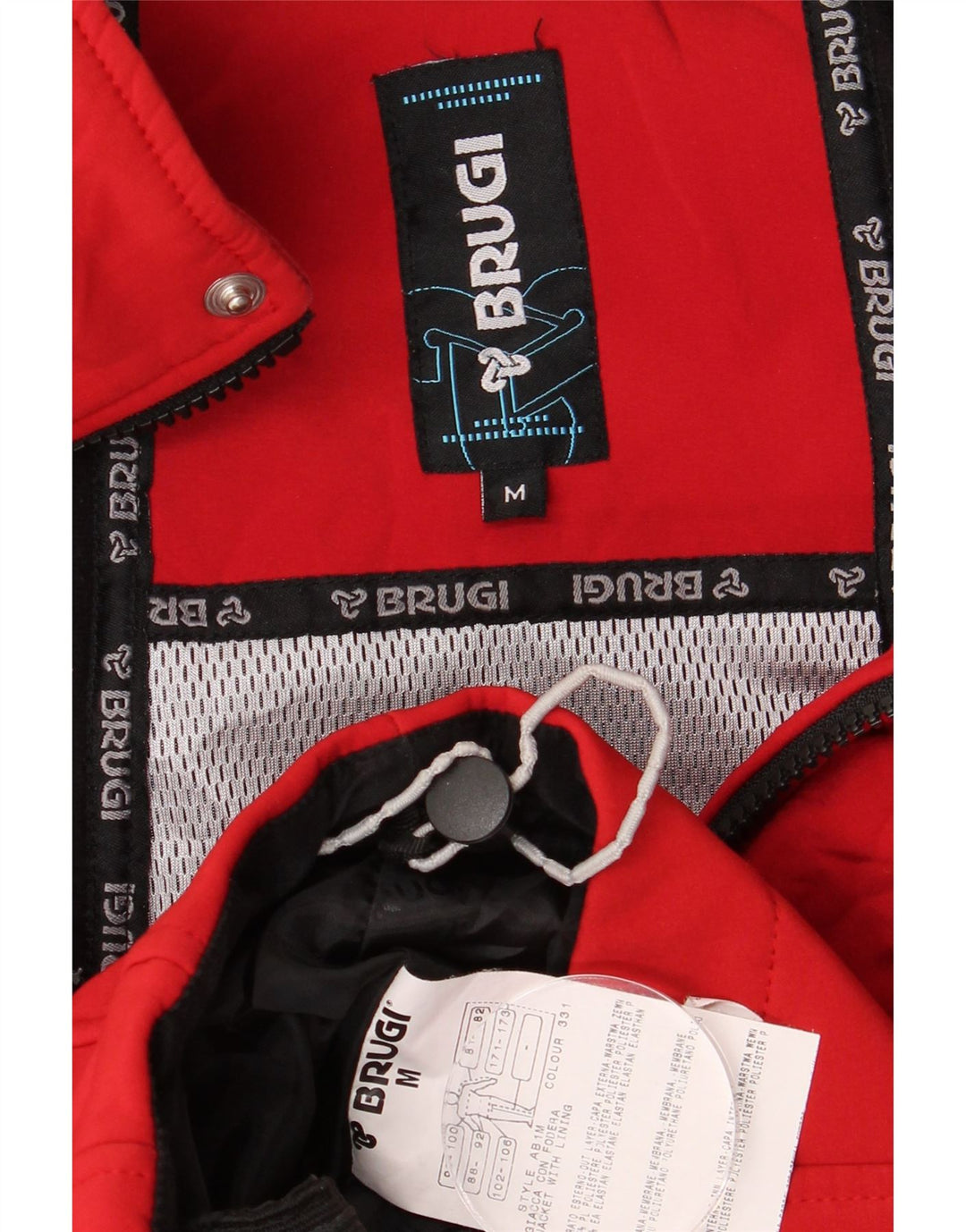 Giacca a vento da uomo BRUGI UK 38 poliestere rosso medio