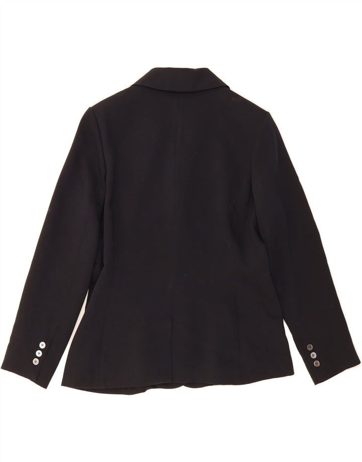 EDDIE BAUER Womens Petite 3 Button Blazer Jacket US 12 Large Navy Blue Vintage Eddie Bauer and Second-Hand Eddie Bauer from Messina Hembry 