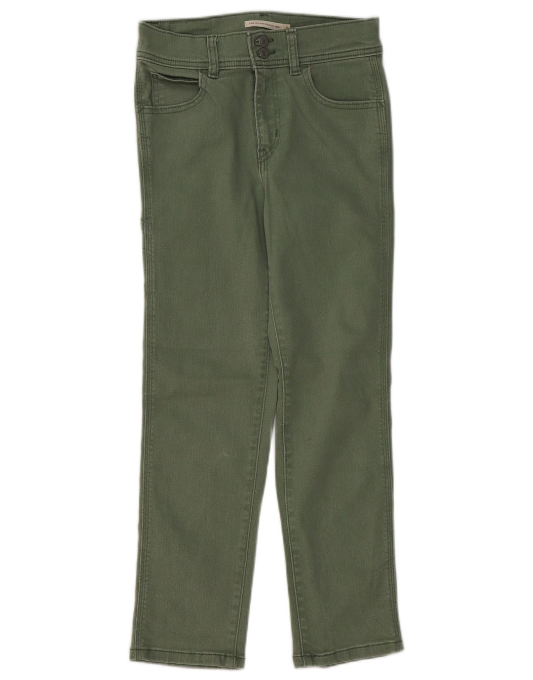 LEVI'S Jeans dritti a vita alta 724 da donna W25 L25 cotone verde