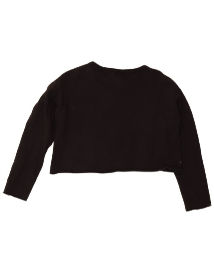 Felpa oversize con grafica corta Champion da donna UK 10 piccola nera