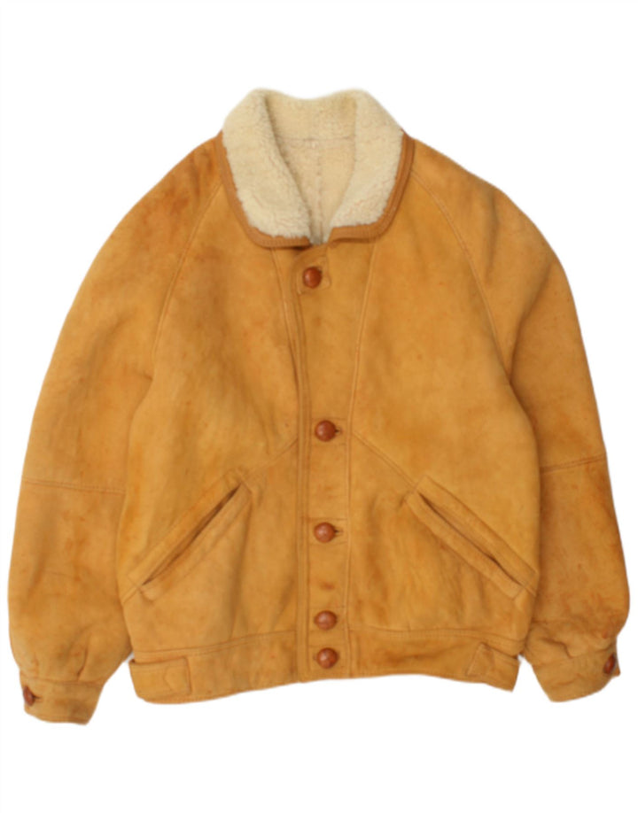 Giacca in shearling vintage da uomo IT 50 Shearling beige grande