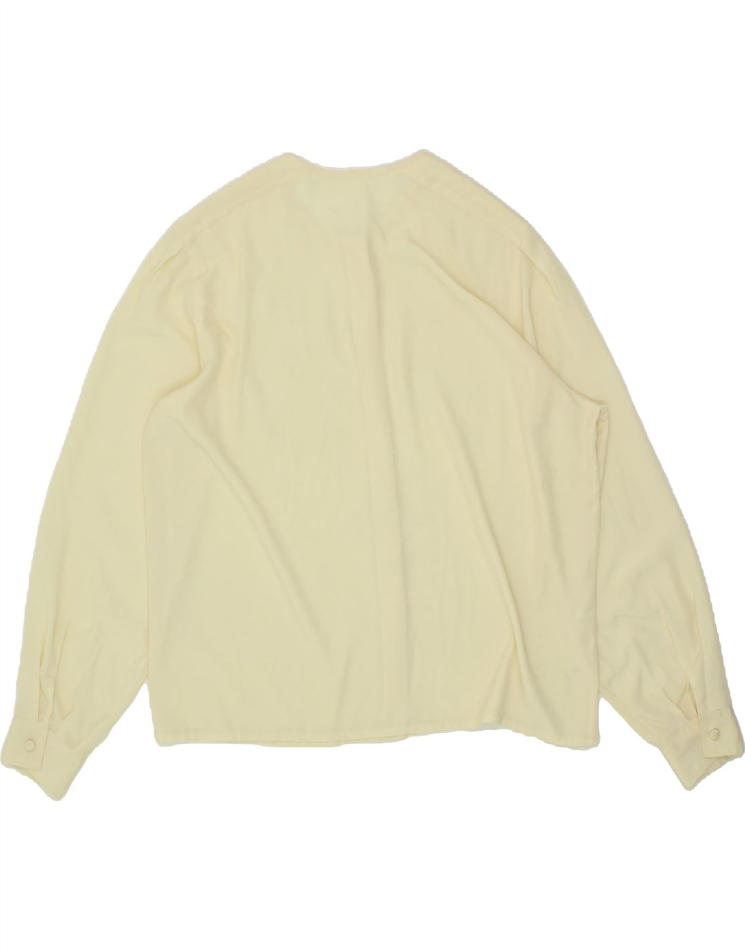 VINTAGE Womens Shirt Blouse UK 18 XL Yellow Polyester Vintage Vintage and Second-Hand Vintage from Messina Hembry 