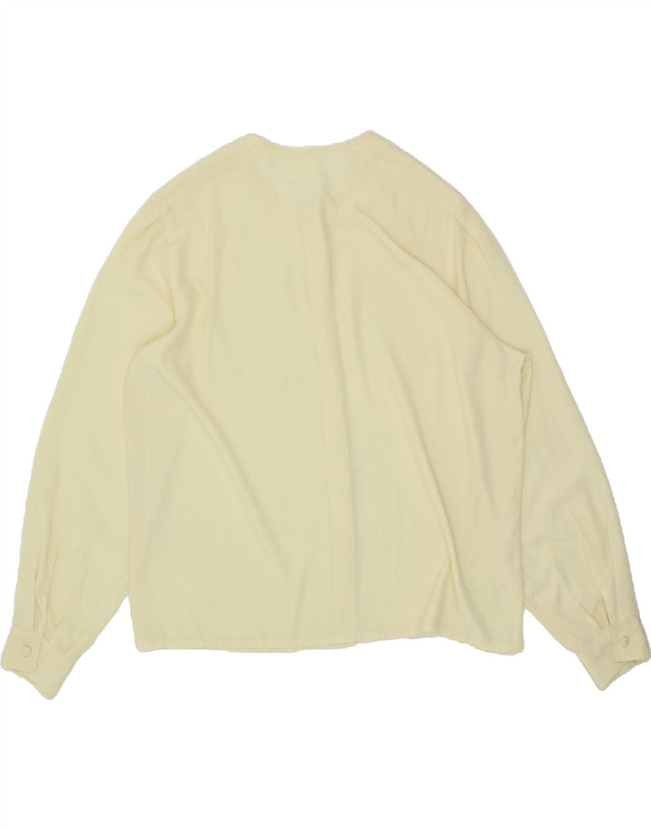 VINTAGE Womens Shirt Blouse UK 18 XL Yellow Polyester Vintage Vintage and Second-Hand Vintage from Messina Hembry 