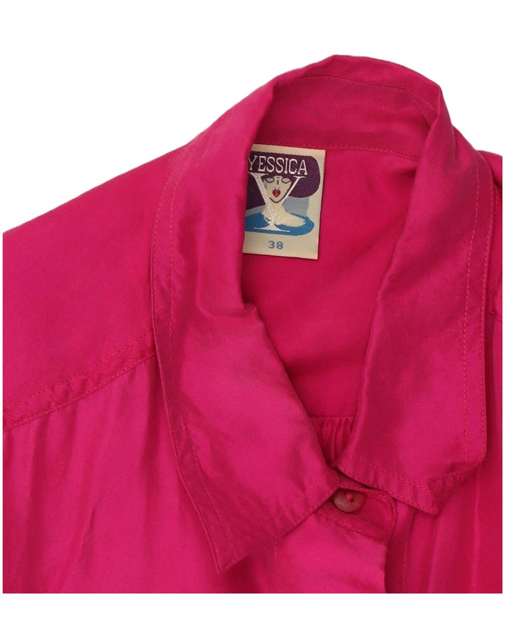 YESSICA Camicia da donna a maniche corte Camicetta EU 38 Seta rosa media