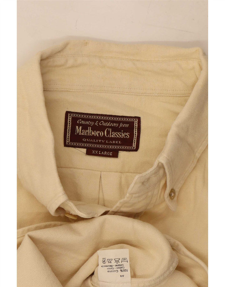 Camicia da uomo Marlboro Classics 2XL Cotone Beige