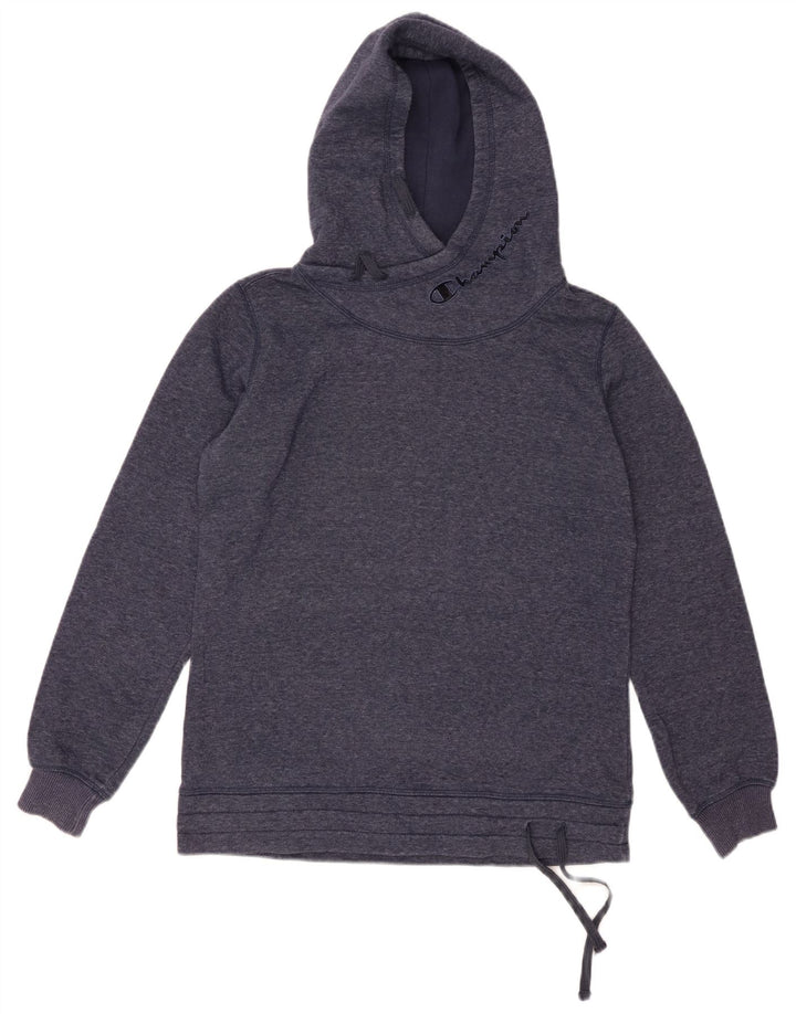 Maglione con cappuccio grafico da donna CHAMPION UK 16 Large Blu Navy