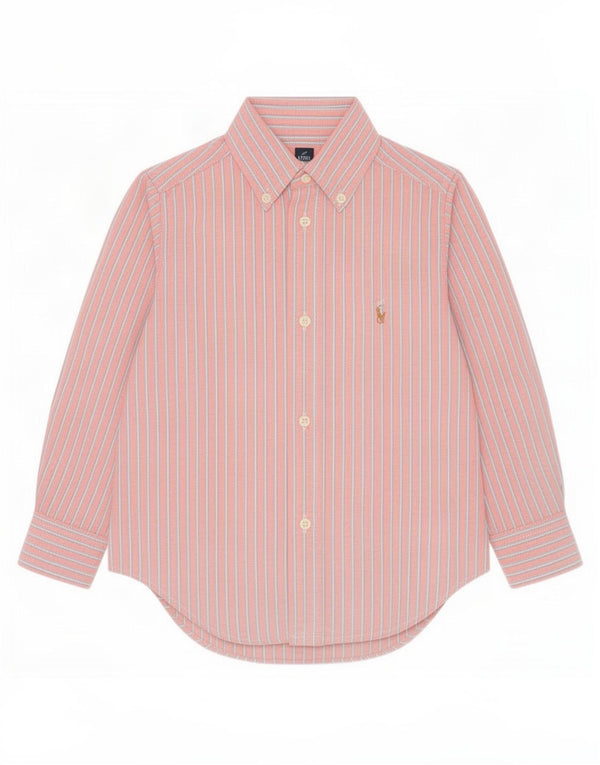 Camicia Ralph Lauren per neonato 18-24 mesi in cotone gessato rosa