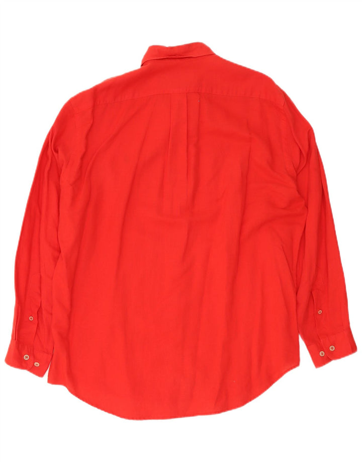 Camicia da uomo Marlboro Classics grande lino rosso