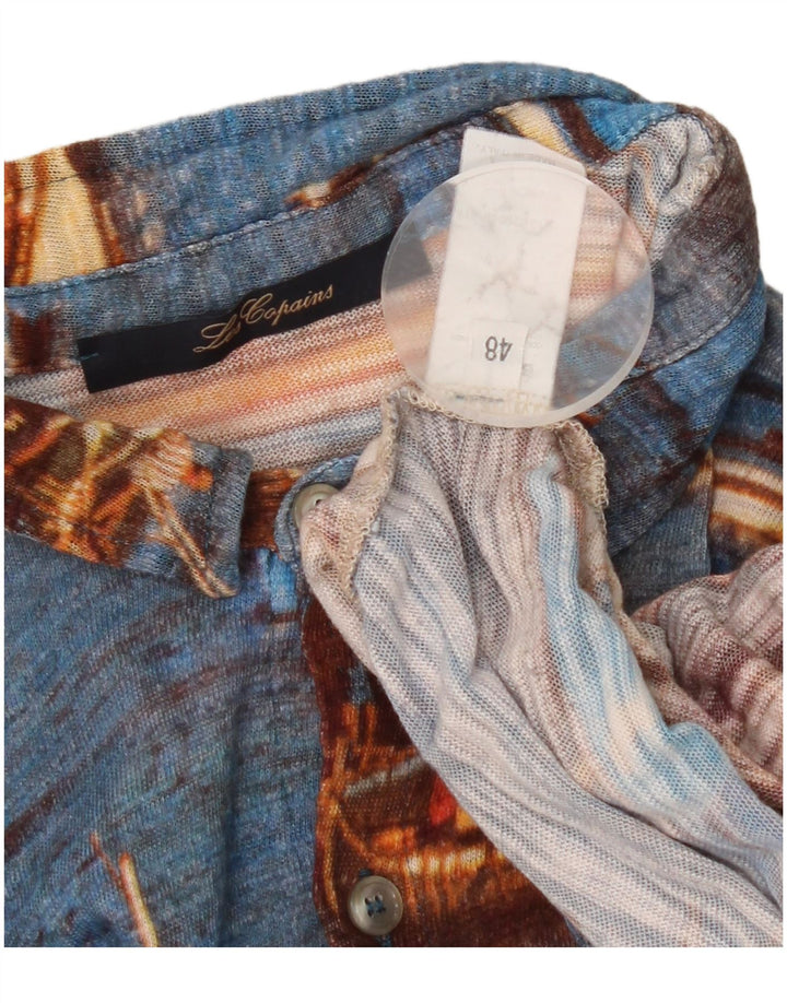 Camicia Uomo Fantasia Astratta Les Copains IT 48 Cotone Blu Medio