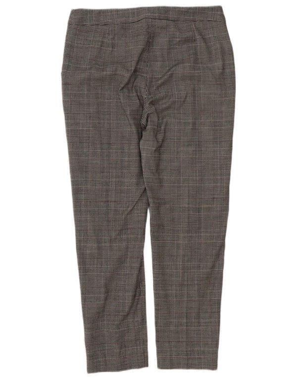 Pantaloni da abito affusolati da donna Hobbs UK 12 medi W32 L28 pied de poule grigio