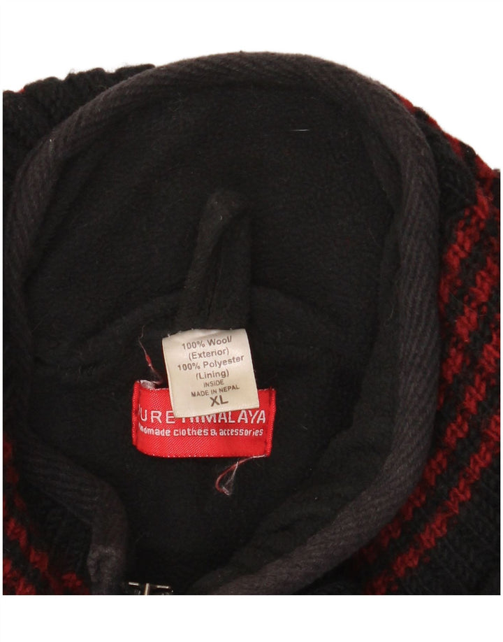 Maglione cardigan da uomo HIMALAYA XL in lana a righe nere