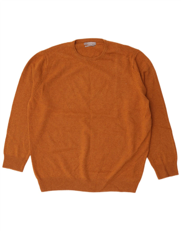 Maglione maglione girocollo da uomo Marks & Spencer 2XL lana marrone