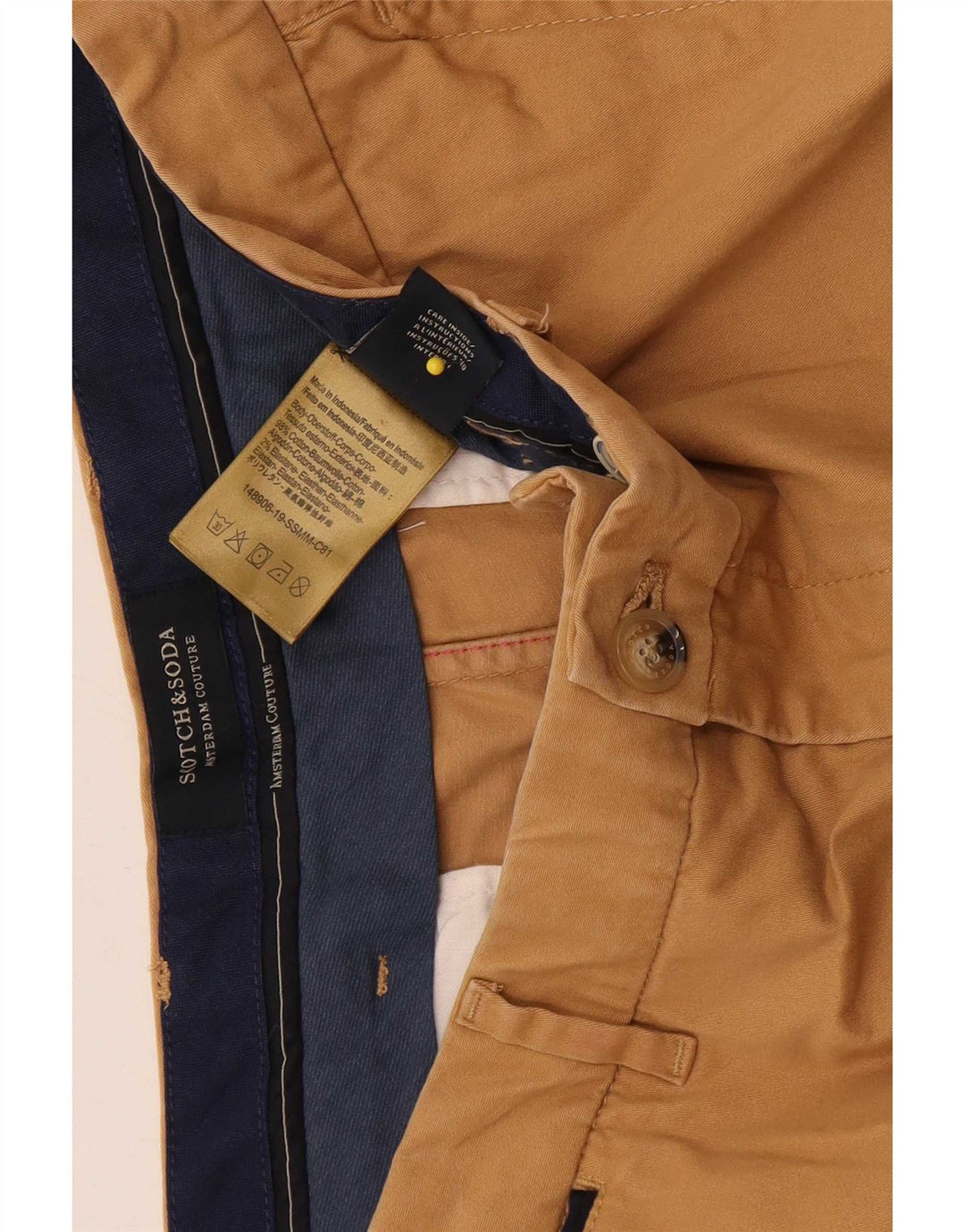 Pantaloncini chino da uomo Scotch & Soda W33 cotone beige medio