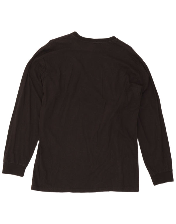 Vans Maglietta grafica da uomo a maniche lunghe grande in cotone nero