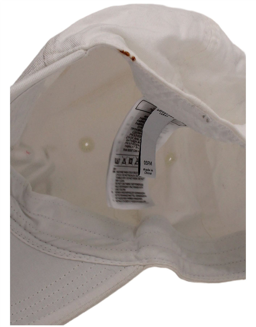 Berretto da baseball grafico da uomo Adidas taglia unica in cotone bianco