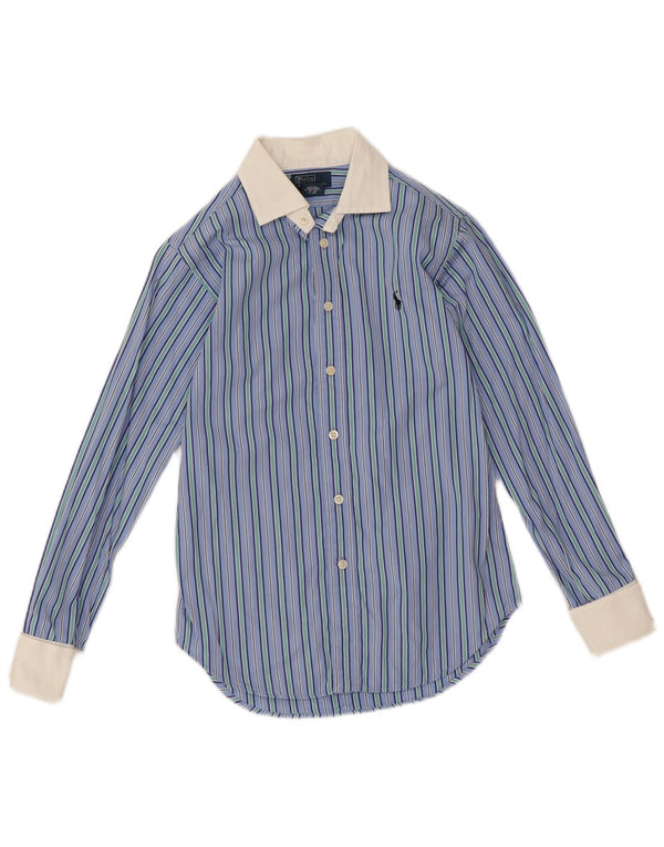 Polo Ralph Lauren Camicia da bambino 11-12 anni in cotone gessato blu