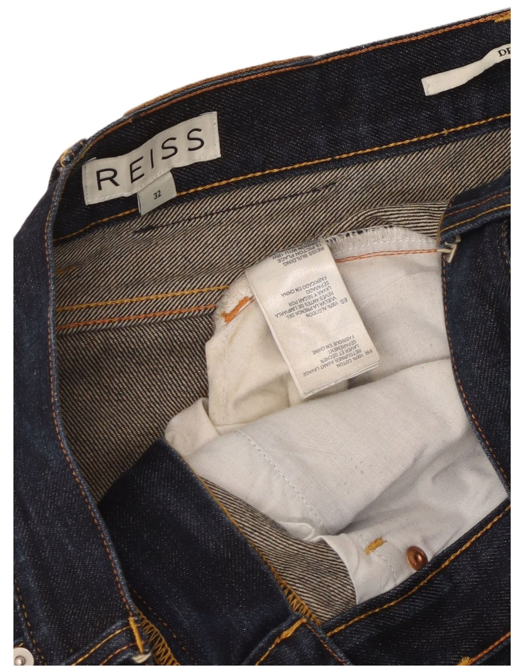 Jeans slim da donna Reiss W32 L30 cotone blu navy