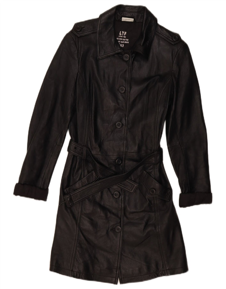 Cappotto in pelle da donna Street One UK 12 Pelle nera media