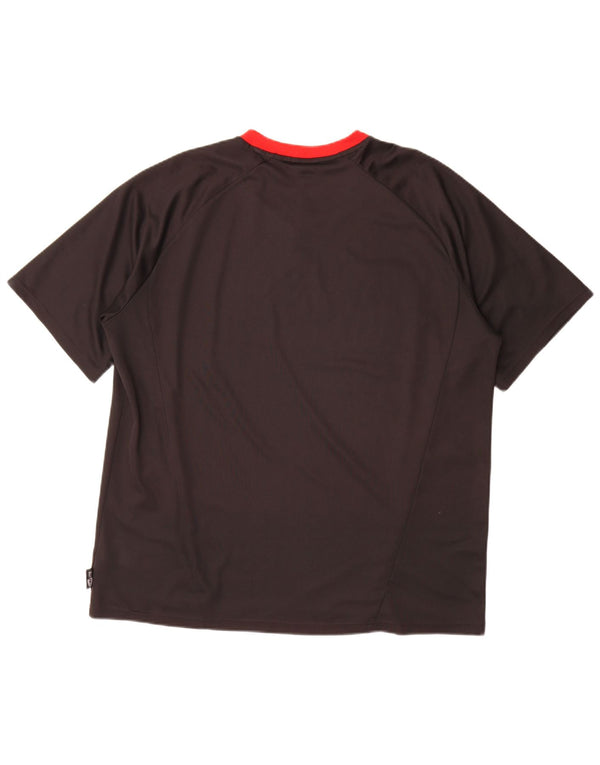 T-shirt Adidas Climalite da uomo Top XL poliestere color block nero