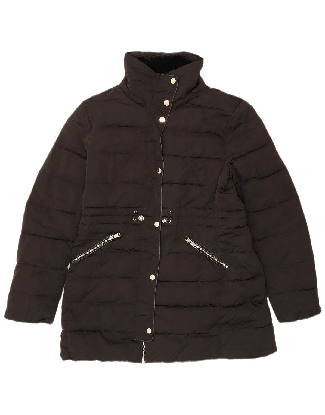 Cappotto imbottito da donna Zara UK 16 grande nero