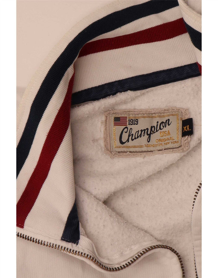 Giacca da tuta grafica da uomo Champion XL in cotone a righe bianche