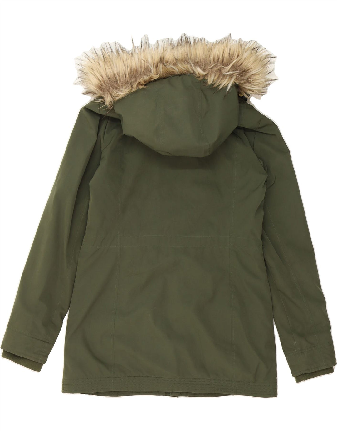 HOLLISTER Womens Hooded Windbreaker Jacket UK 14 Medium Green Polyester Vintage Hollister and Second-Hand Hollister from Messina Hembry 