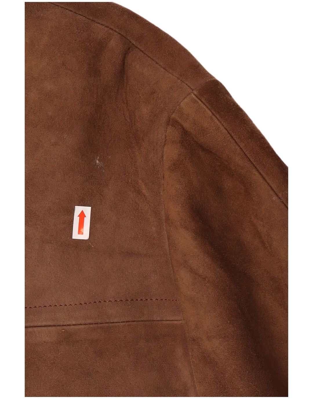 Giacca vintage in pelle scamosciata da donna UK 12 Marrone medio