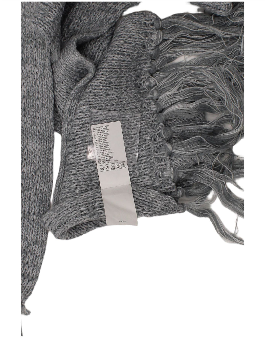 Sciarpa rettangolare in maglia da donna Adidas, taglia unica, in poliacrilico grigio