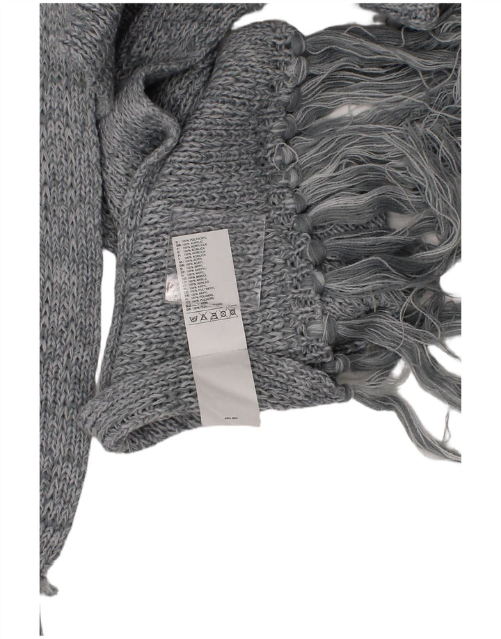 Sciarpa rettangolare in maglia da donna Adidas, taglia unica, in poliacrilico grigio