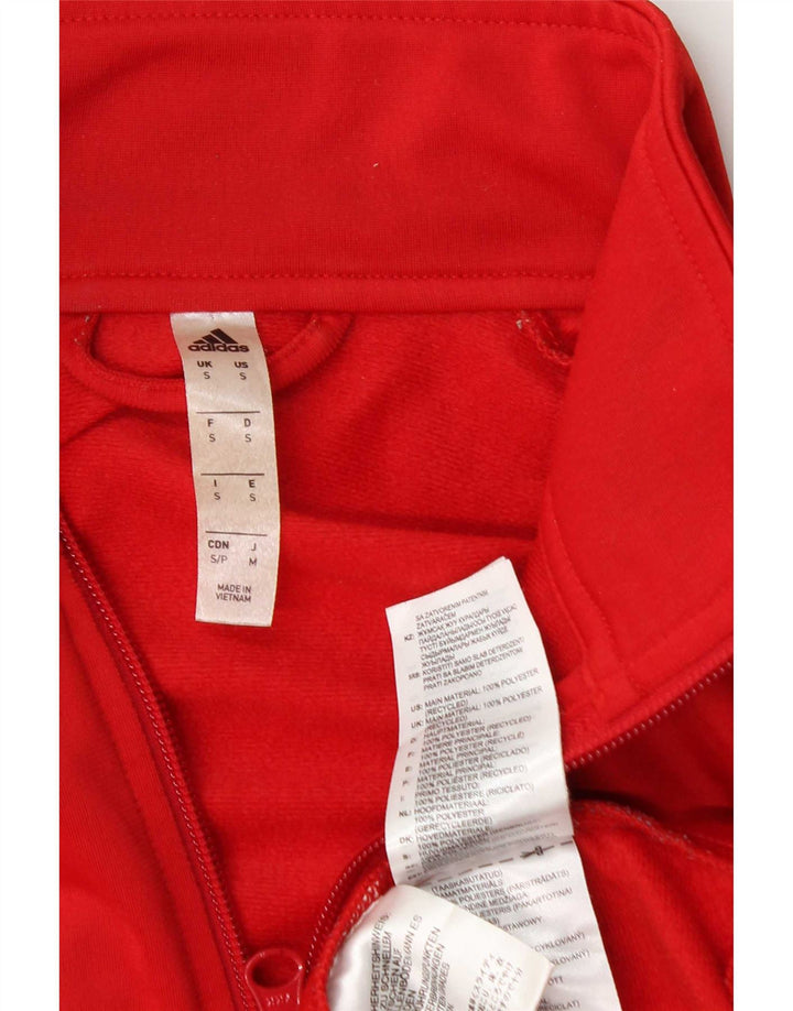 Giacca da ginnastica da uomo Adidas piccola rossa in poliestere