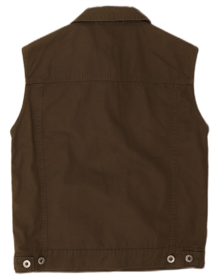 Gilet in denim da donna Mustang UK 12 cotone kaki medio