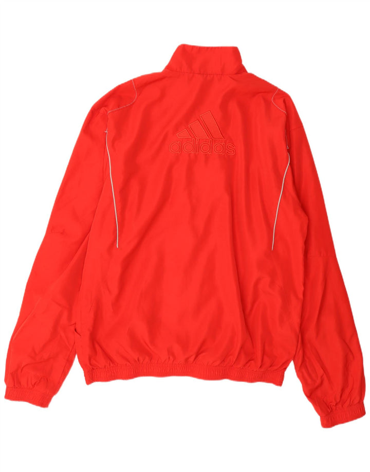 Giacca da ginnastica da donna Adidas UK 16 grande poliestere rosso