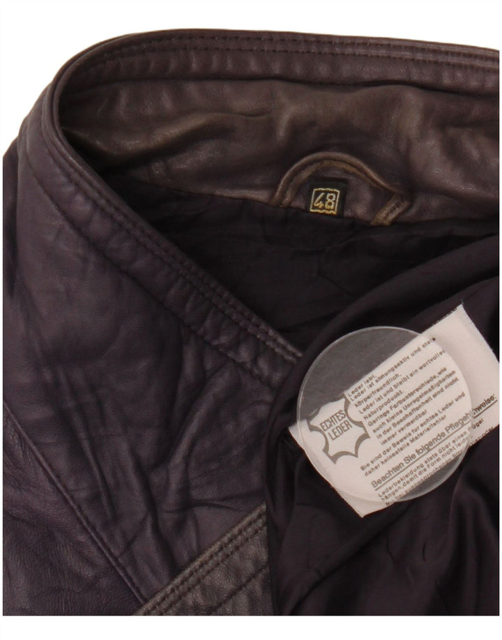 Cappotto in pelle da donna VINTAGE EU 48 2XL Pelle viola